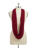 Lord & Taylor Knit Infinity Scarf - RED