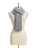 Lord & Taylor Honeycomb Weave Scarf - LIGHT GREY