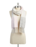 Lord & Taylor Pastel Plaid Scarf - PINK