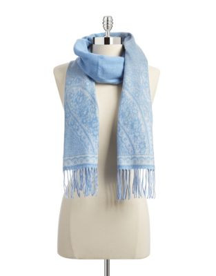 Lord & Taylor Paisley Scarf - BLUE