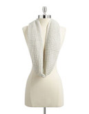 Lord & Taylor Sparkle Knit Infinity Scarf - PEARL