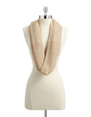 Lord & Taylor Sparkle Knit Infinity Scarf - CHAMPAGNE