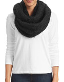 Calvin Klein Boucle Knit Infinity Scarf - BLACK