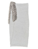 Collection 18 Marled Knit Faux Fur Hood Double Loop - FROSTED OATMEAL