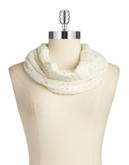 Lauren Ralph Lauren Embellished Knit Infiniti Scarf - CREAM