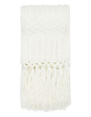 Topshop Cable Knit Scarf - CREAM
