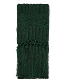 Topshop Cable Knit Scarf - GREEN