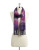 Lord & Taylor Paisley Print Stripe Scarf - MUTED BERRY