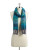 Lord & Taylor Paisley Print Stripe Scarf - MUTED TEAL