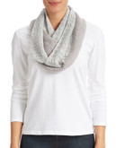 Collection 18 Metallic Two-Tone Infinity Scarf - FROSTED GLASS