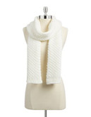 Lord & Taylor Honeycomb Weave Scarf - IVORY