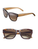 Burberry 54mm Contrast Wayfarer Sunglasses - DARK HAVANA