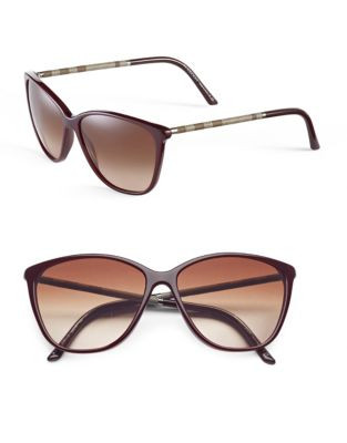 Burberry 58mm Contrast Wayfarer Sunglasses - BORDEAUX