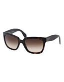 Prada Classic Square Sunglasses - SPOTTED OPAL BROWN