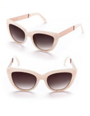 Sunday Somewhere Laura 54mm Cat-Eye Metal Sunglasses - MOTHER OF PEARL