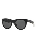 Burberry Prorosum 52mm Wayfarer Sunglasses - BLACK