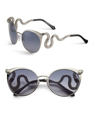 Roberto Cavalli RC890S 57mm Cat-Eye Sunglasses - SHINY PALLIDIUM
