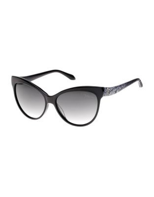 Roberto Cavalli 58mm Cat Eye Sunglasses - BLACK