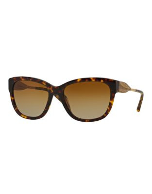 Burberry Gabardine 57mm Square Sunglasses - TORTOISE (POLARIZED)