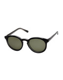 Le Specs Palazzo 51mm Round Sunglasses - BLACK