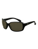 Ray-Ban Square Wrap Sunglasses - GLOSSY BLACK (601) - LARGE