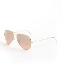 Ray-Ban Original Classic Aviator Sunglasses - ARISTA GOLD/PINK MIRRORED LENSES (001/3E) - SMALL