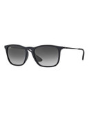 Ray-Ban Chris Square Sunglasses - RUBBER BLACK (622/8G) - 54 MM