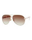 Gucci Aviator 4225 Sunglasses - MYSTIC WHITE
