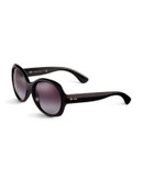 Ray-Ban Oversized Round Sunglasses - BLACK (601/8G) - 57 MM