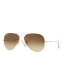 Ray-Ban Original Classic Aviator Sunglasses - MATTE GOLD/BROWN (112/85) - 55 MM