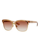 Gucci GG4246/S Rectangular Sunglasses - GOLD/NUDE