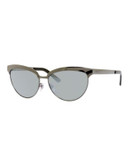 Gucci GG4249/S Cat Eye Sunglasses - DARK RUTHENIUM