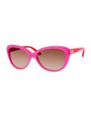Kate Spade New York Angelique Sunglasses - PINK ORANGE