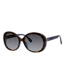 Fendi Round 0001/S Sunglasses - HAVANA BLACK BLUE