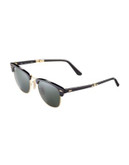 Ray-Ban Folding Clubmaster Sunglasses-BLACK (901) - BLACK (901) - X-SMALL