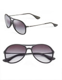 Ray-Ban Alex Aviator Sunglasses - RUBBER BLACK (622/8G) - 59 MM