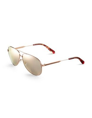 Marc By Marc Jacobs Mirrored Metal Aviators - GOLD COPPER/HAVANA