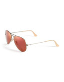 Ray-Ban Original Classic Aviator Sunglasses - BRONZE WITH RED MIRRORED LENSES (167/2K) - MEDIUM