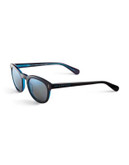 Marc By Marc Jacobs Keyhole Circle Sunglasses - BLACK BLUE