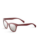 Marc By Marc Jacobs Perforated Cat-Eye Sunglasses - MATTE RED