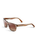 Marc By Marc Jacobs Flat Top Gradient Sunglasses - STRIPED BROWN