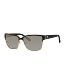 Gucci GG4263/S Rectangular Sunglasses - BLACK CRYSTAL