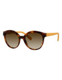 Fendi Round 0045/S Sunglasses - HAVANA OCHRE