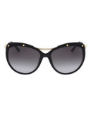 Ferragamo Cat eye Sunglasses SF714S - BLACK