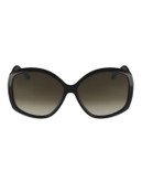Chloé CE663S Daisy Round Sunglasses - BLACK