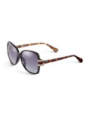 Diane Von Furstenberg DVF587S 57mm Square Sunglasses - BLACK