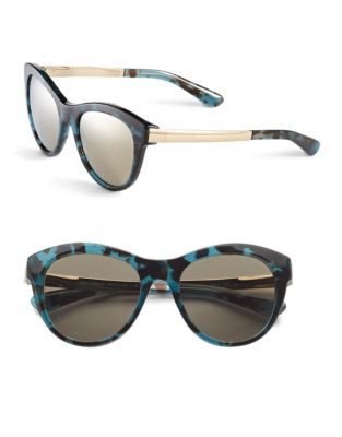 Dolce & Gabbana Sicilian Taste 53mm Cat-Eye Sunglasses - PETROLEMU CUBE (MIRRORED)