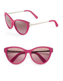 Michael Kors 57mm Plastic Cats-Eye Sunglasses - FUCHSIA SOFT TOUCH