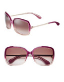 Marc By Marc Jacobs 59mm Oversized Square Sunglasses - PURPLE PEACH