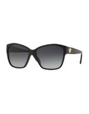 Versace Rock Icons Medusa Cateye Sunglasses - BLACK